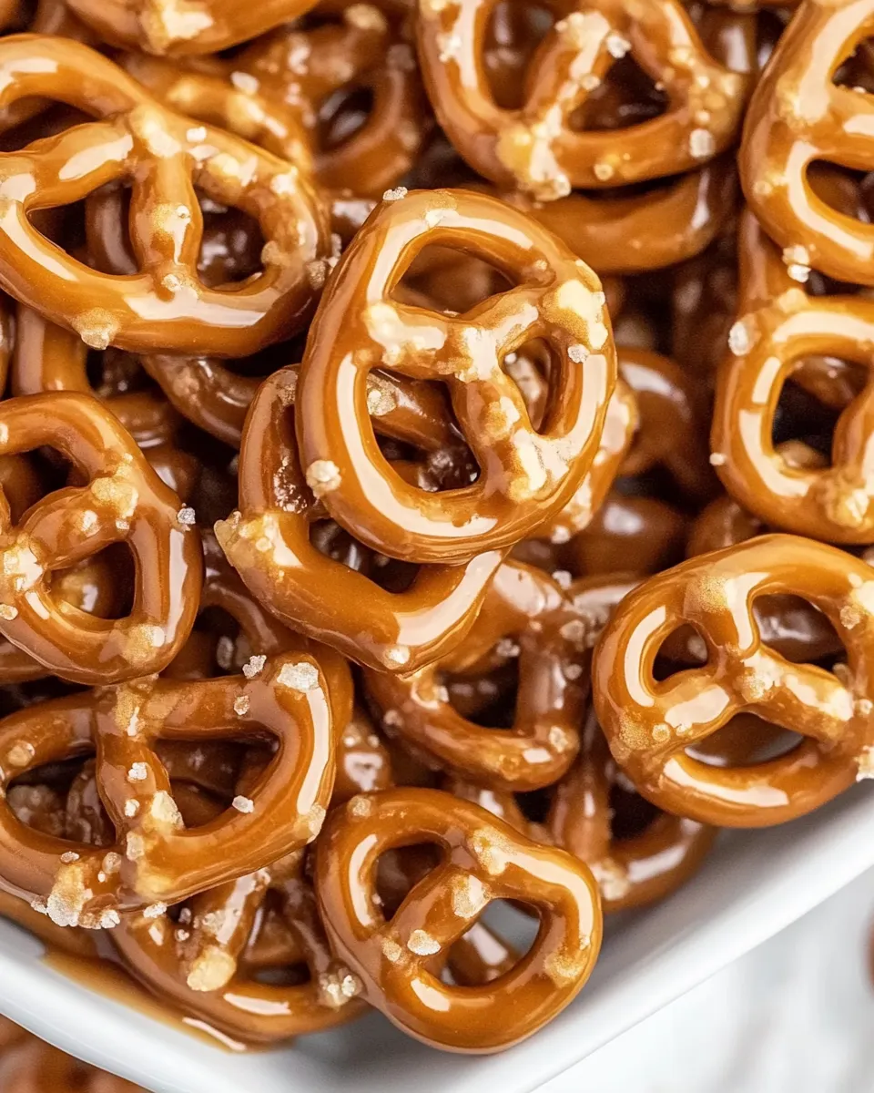 Classic Caramel Pretzels (Mini Butter Toffee Pretzels) image