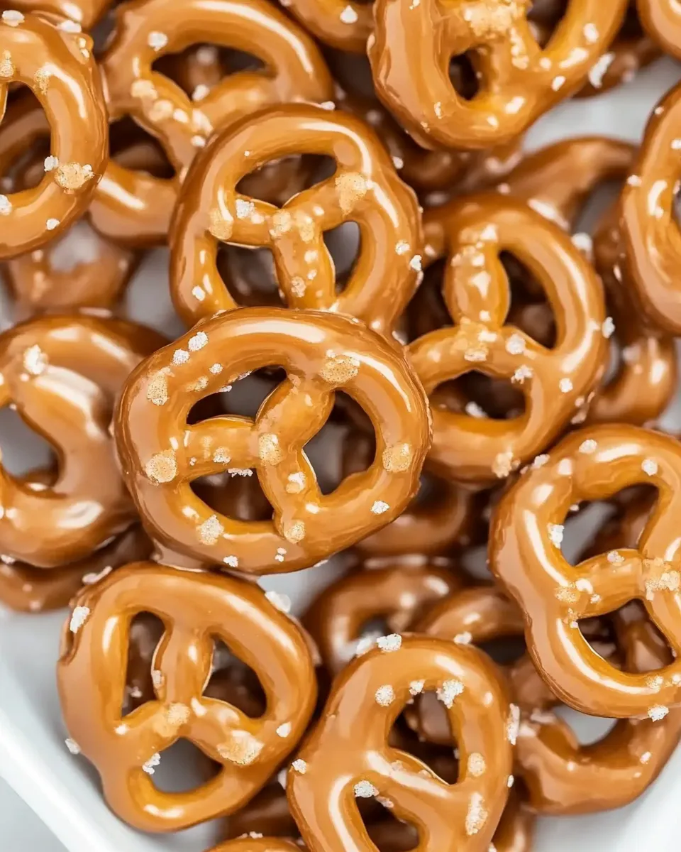 Easy Caramel Pretzels (Mini Butter Toffee Pretzels) recipe photo