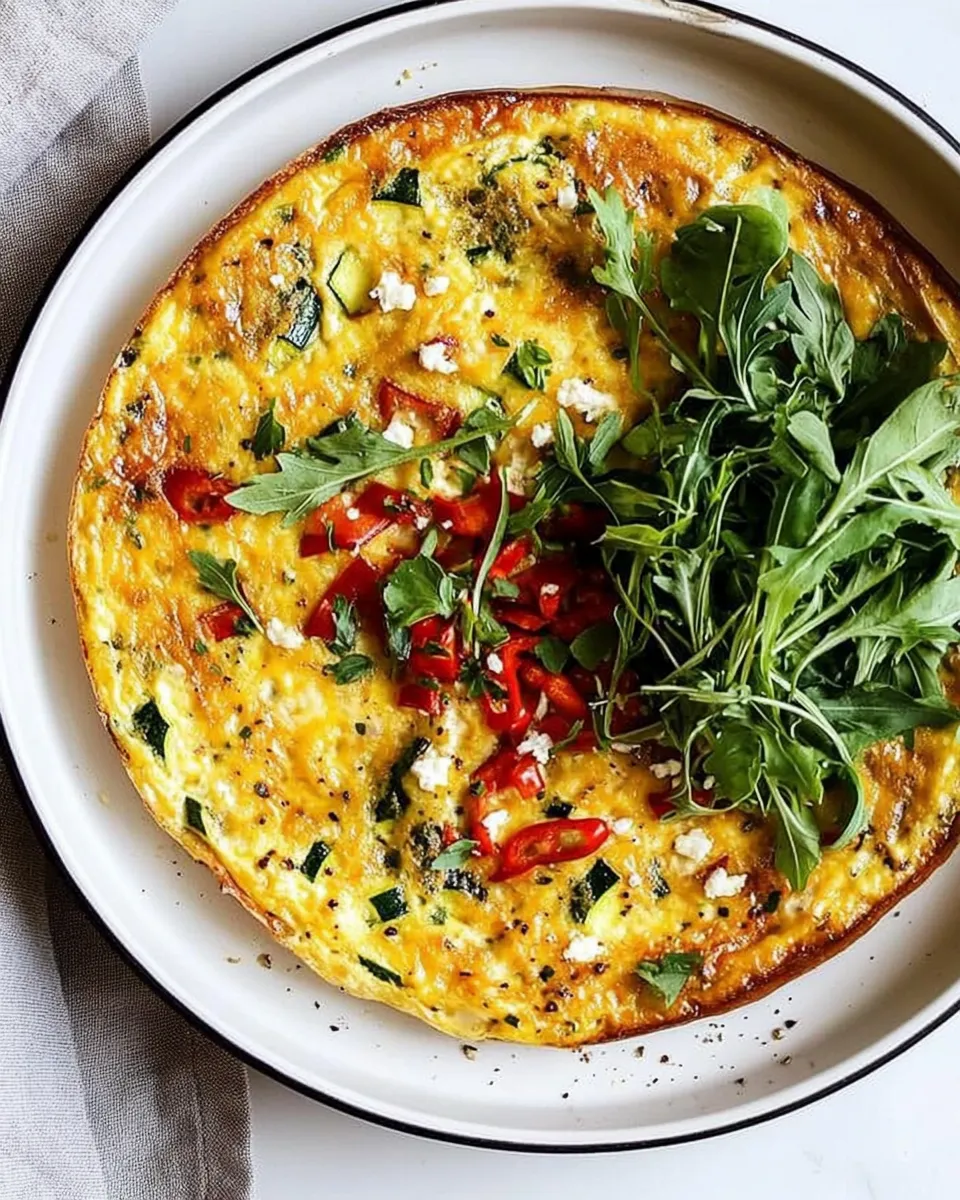 Easy Caramelized Onion, Red Pepper and Zucchini Frittata recipe photo