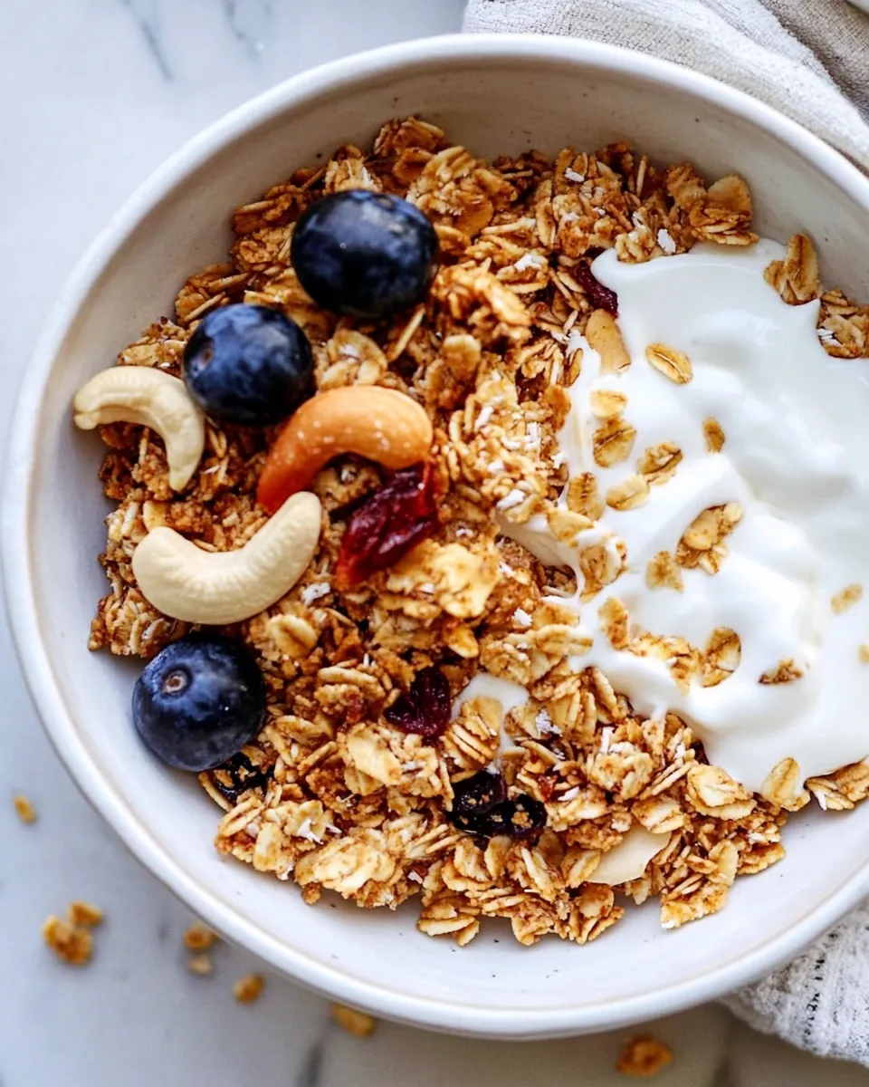 Easy Cashew Coconut Granola food shot