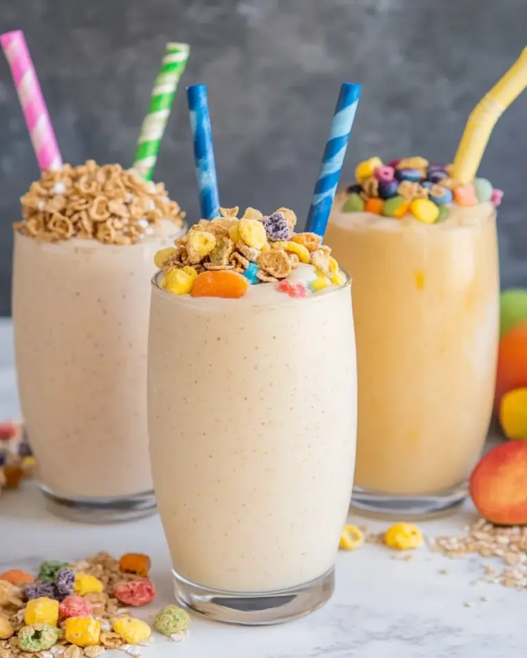 Homemade Cereal Milk Breakfast Smoothie (3 Ways!) recipe photo