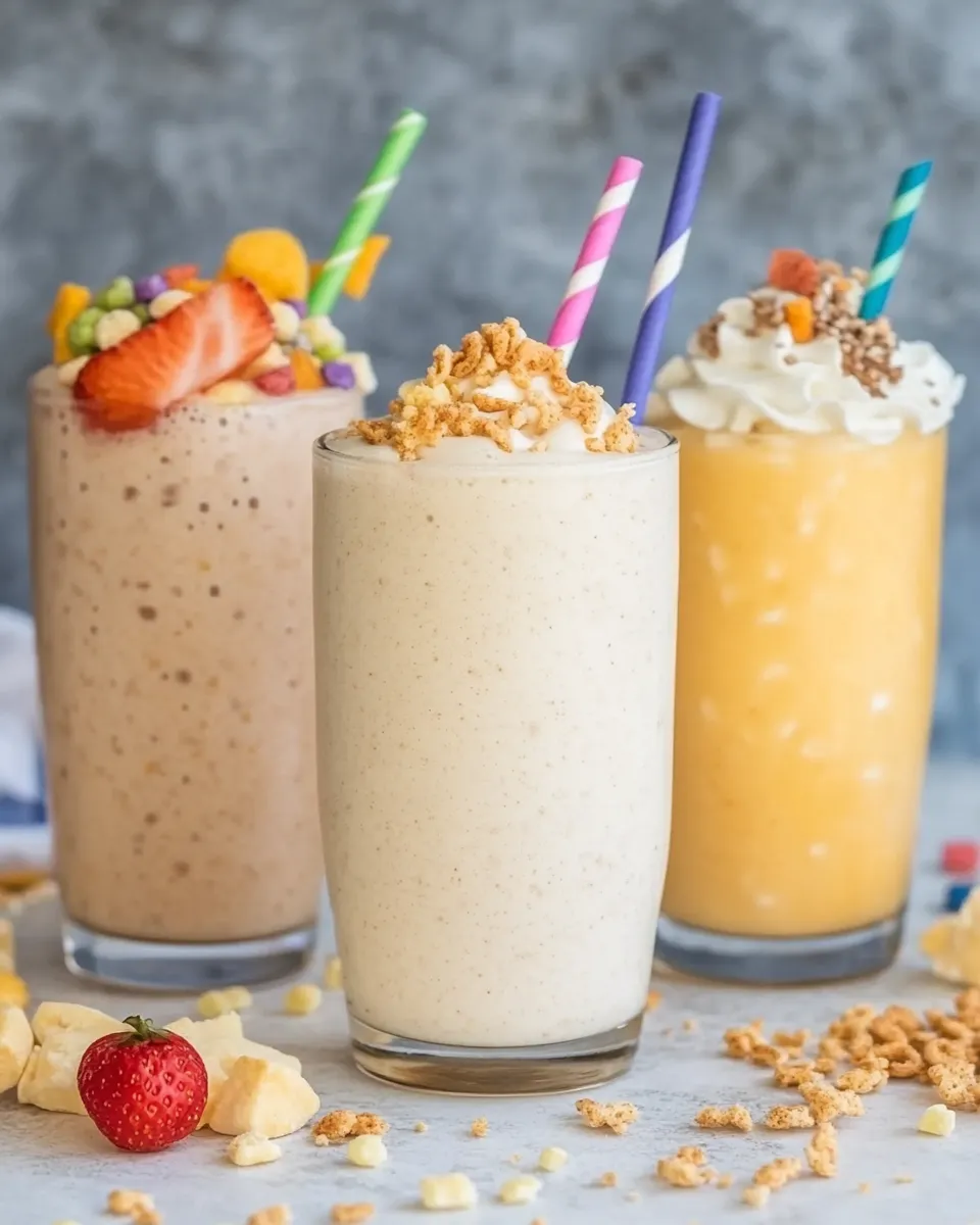 Classic Cereal Milk Breakfast Smoothie (3 Ways!) dish photo