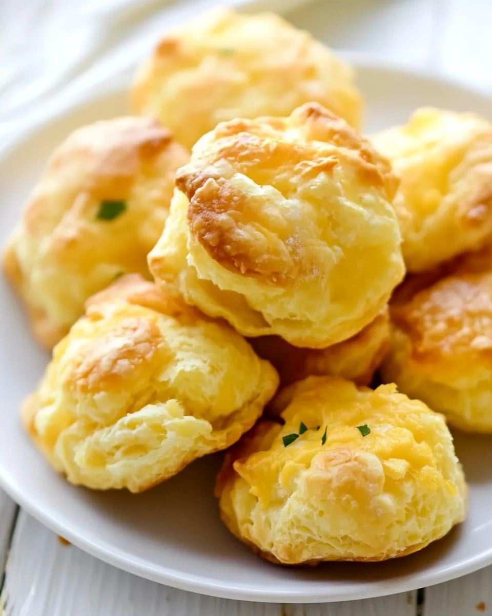 Delicious Cheddar Cheese Puffs plate image