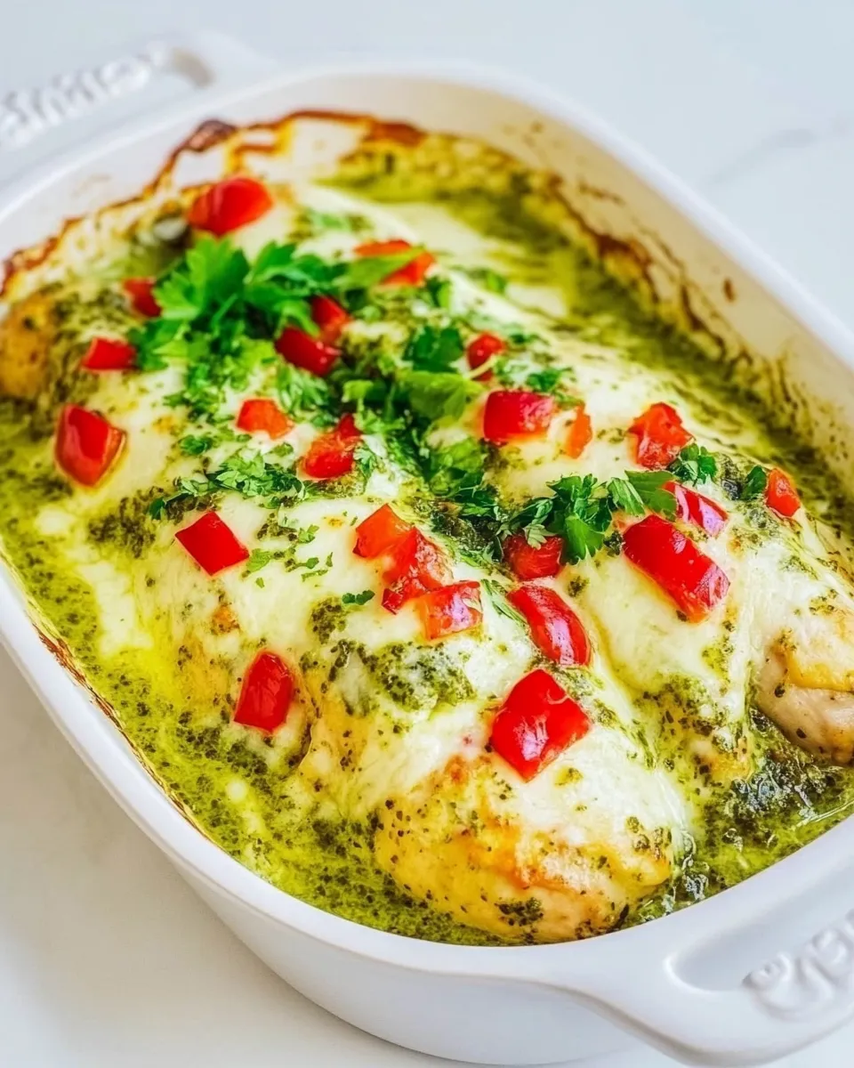 Delicious Cheesy Baked Pesto Chicken picture