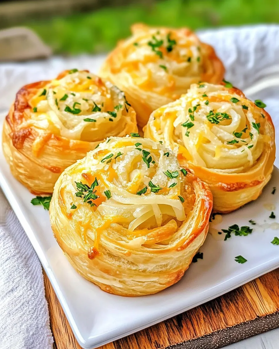 Easy Cheesy Garlic Cruffins food shot