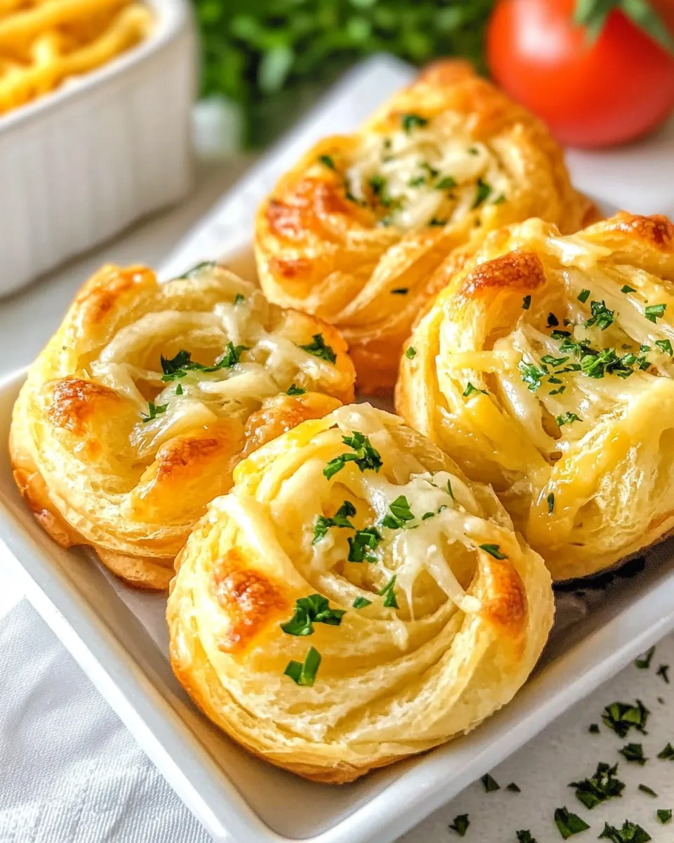 Delicious Cheesy Garlic Cruffins plate image