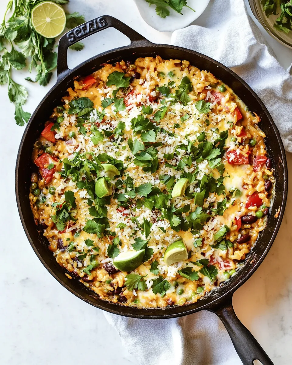 Homemade Cheesy Rice and Bean Skillet recipe photo