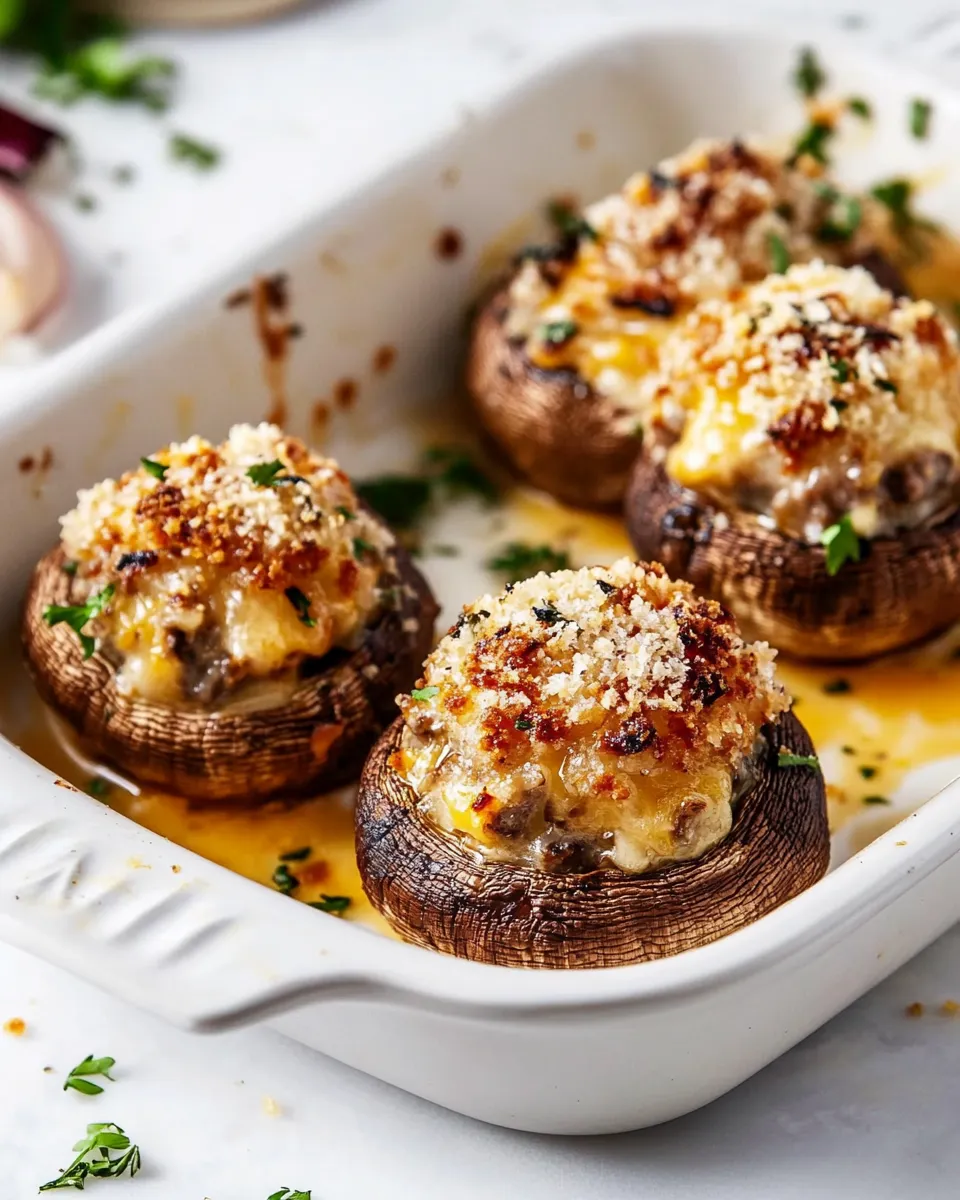 Homemade Cheesy Stuffed Mushrooms photo