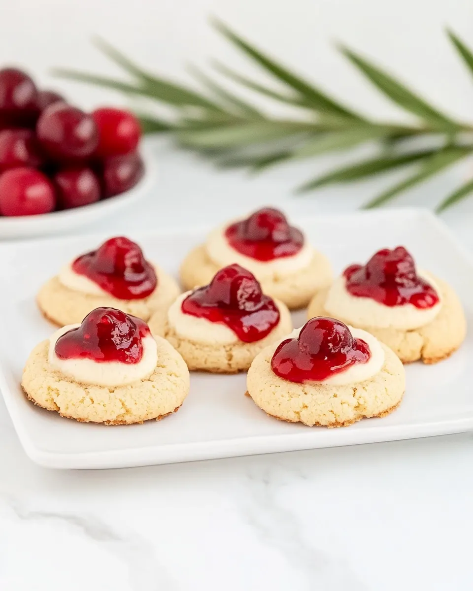 Delicious Cherry Cheesecake Cookies food shot