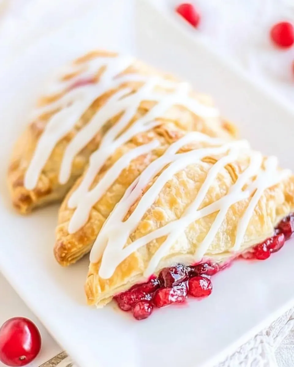 Classic Cherry and Cream Cheese Turnovers with Vanilla Cream Cheese Glaze image