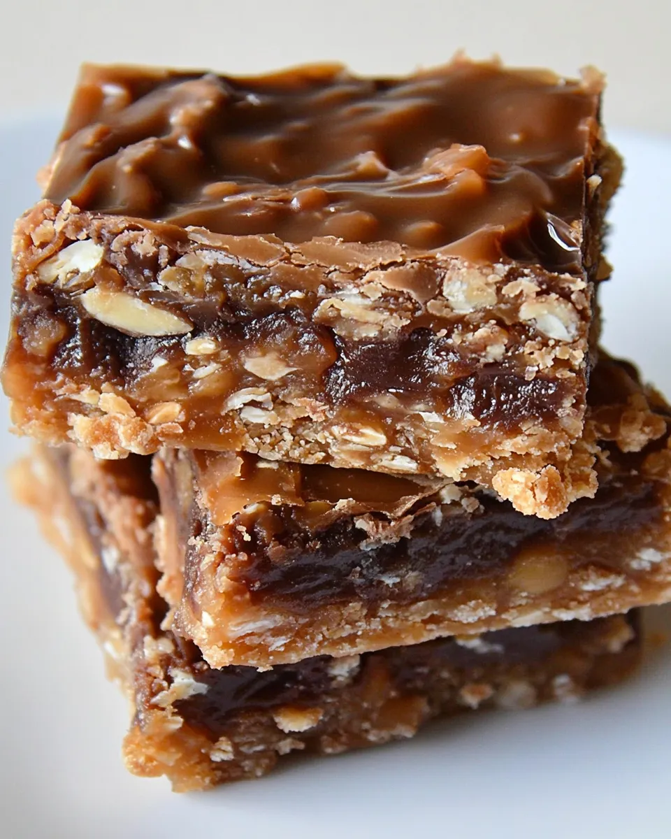 Easy Chewy Chocolate Caramel Bars recipe image