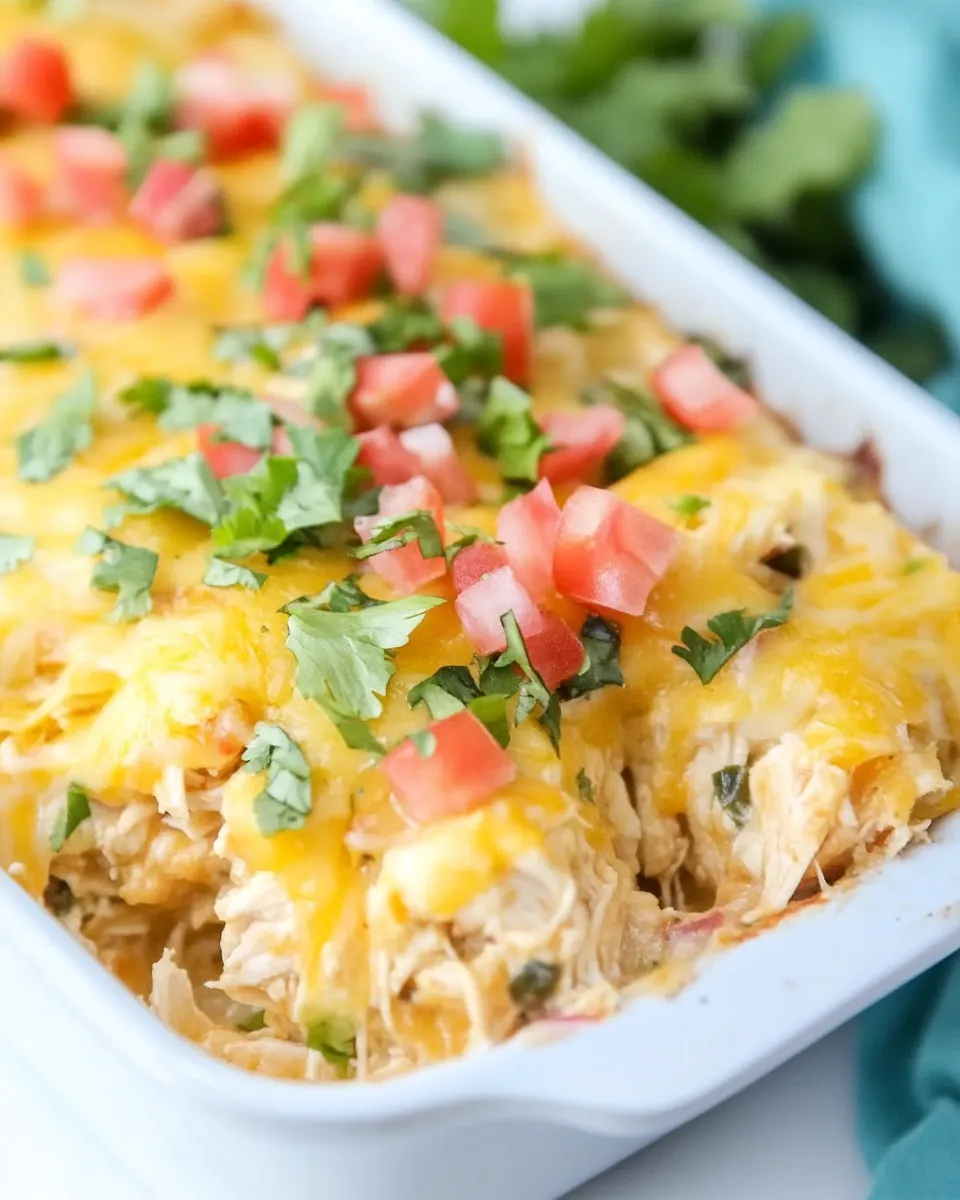 Delicious Chicken Burrito Casserole dish photo