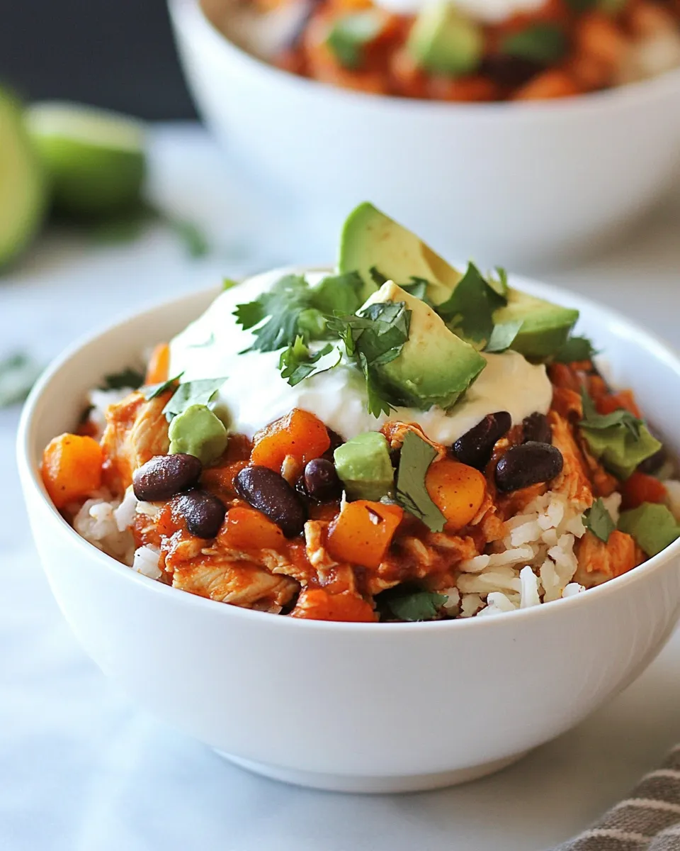 Easy Chicken Enchilada Bowl food shot