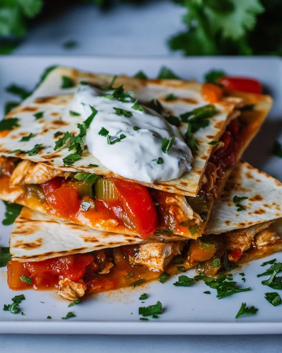 Homemade Chicken Fajita Quesadilla photo