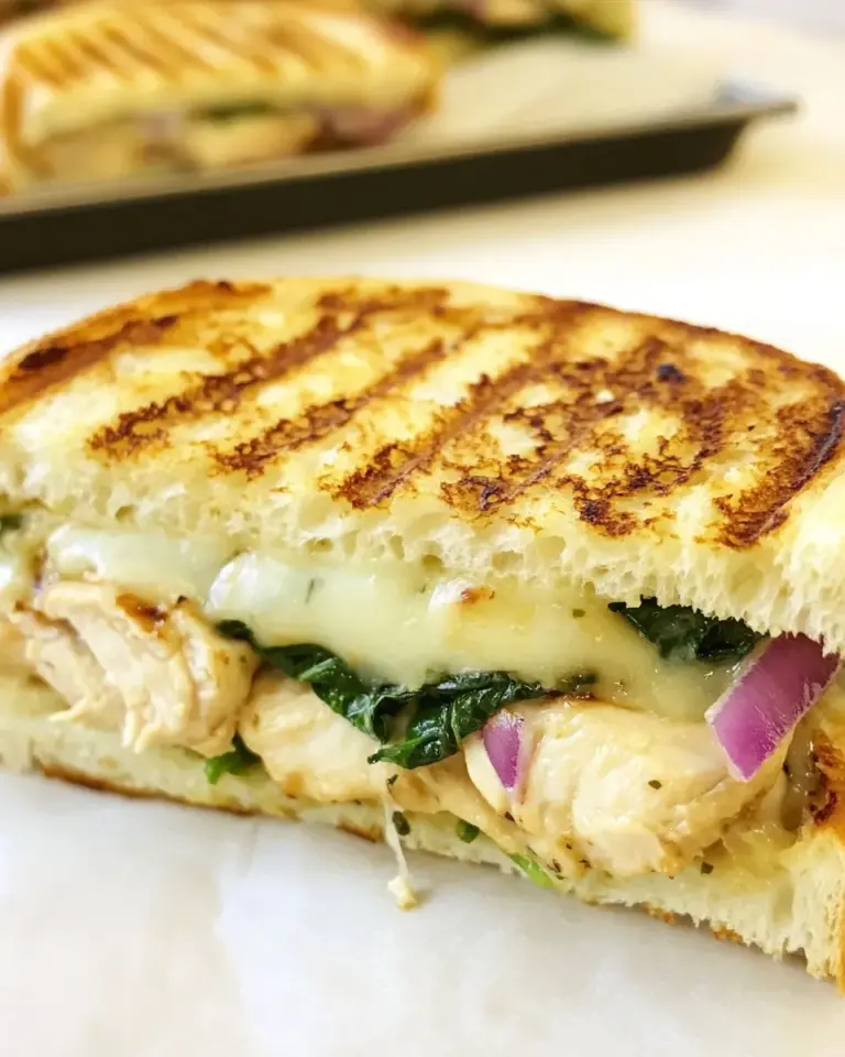 Homemade Chicken Florentine Panini recipe photo