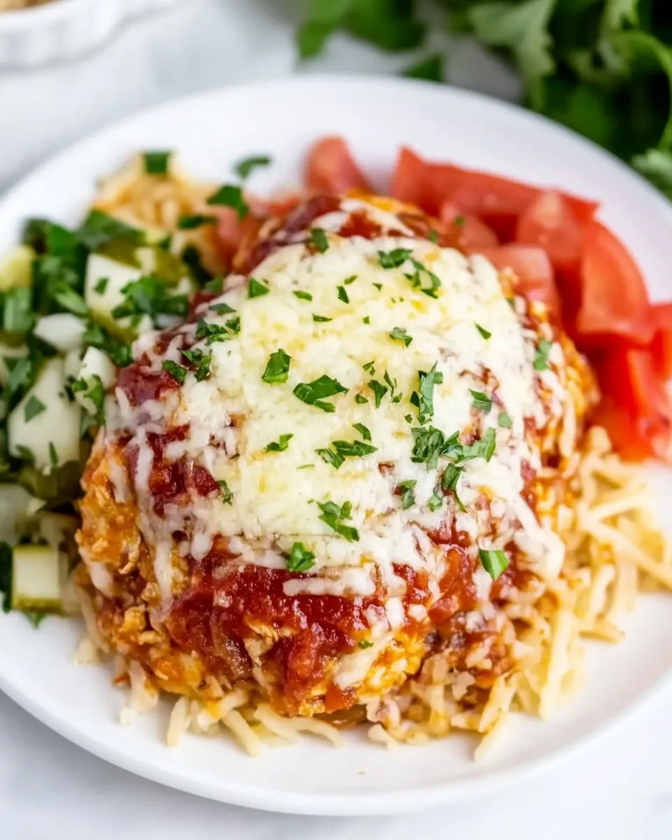 Delicious Chicken Patty Parmesan dish photo