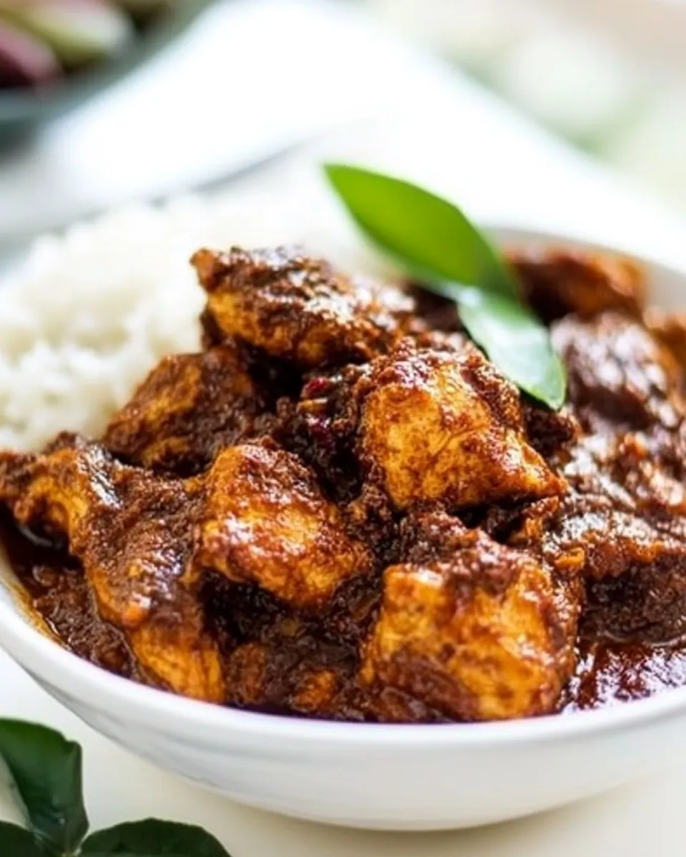 Easy Chicken Rendang dish photo