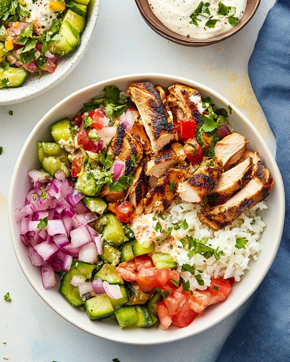 Delicious Chicken Shawarma Bowls plate image