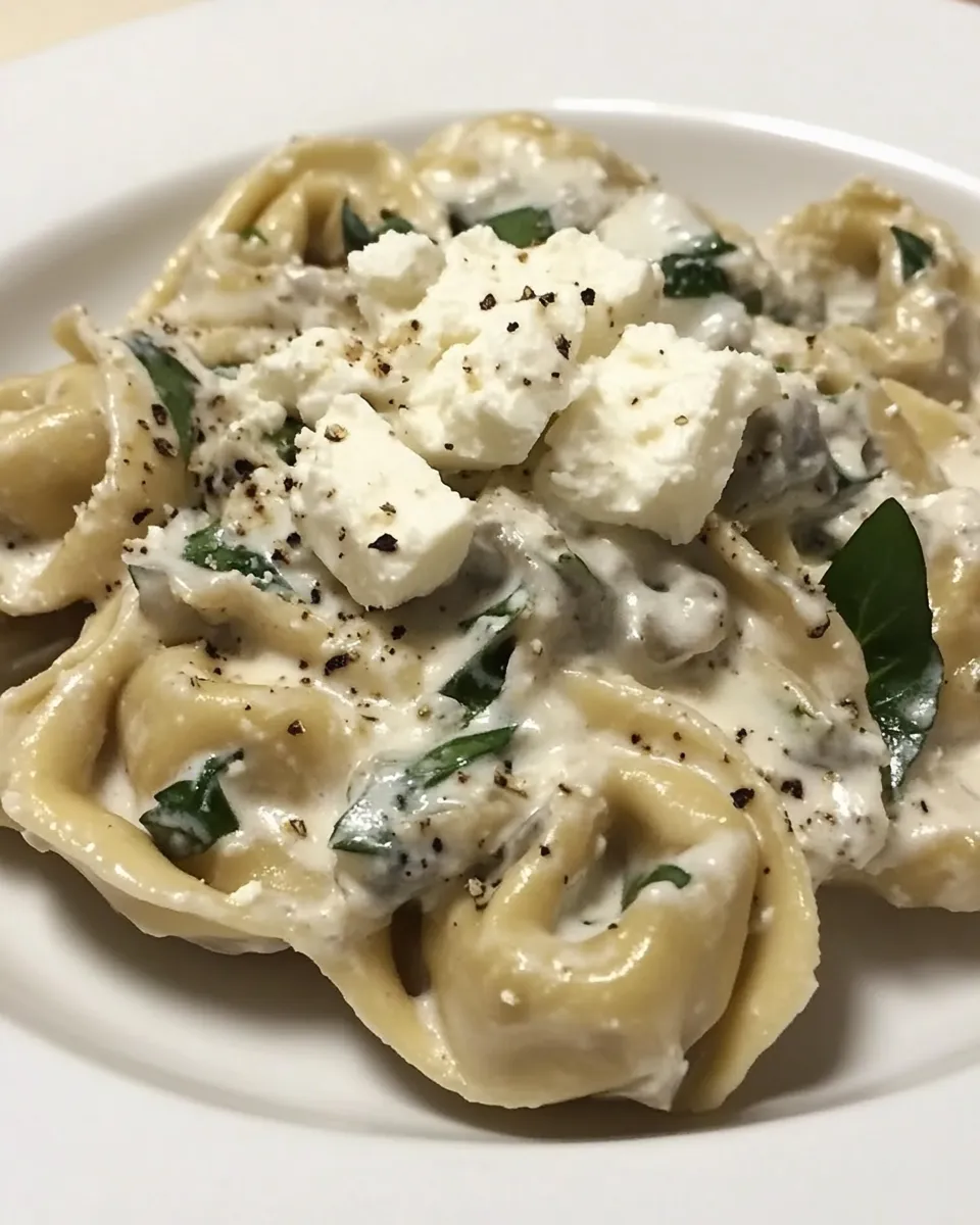 Delicious Chicken Tortellini with Feta Cream Sauce recipe photo