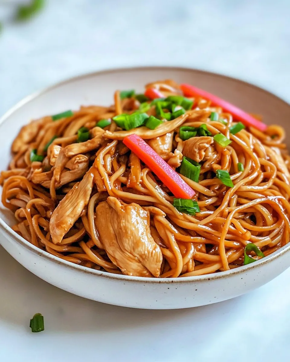 Easy Chicken Yakisoba dish photo