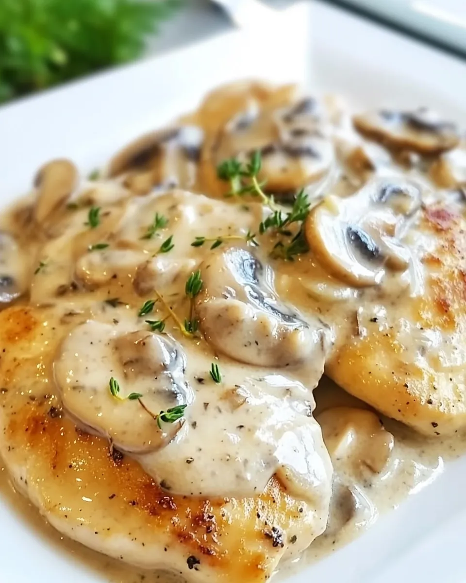 Easy Chicken with Mushroom Cream Sauce recipe photo