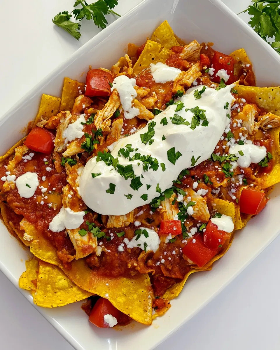 Easy Chilaquiles with Chicken recipe photo