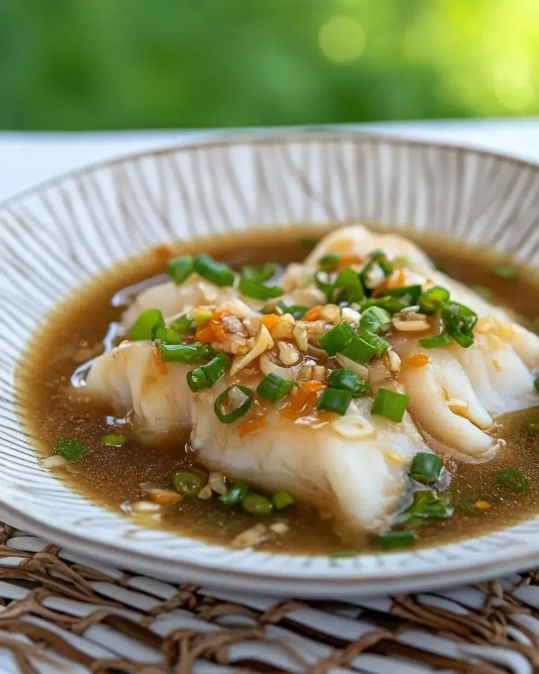 Delicious Chinese Cod in Garlic-Ginger Broth recipe photo