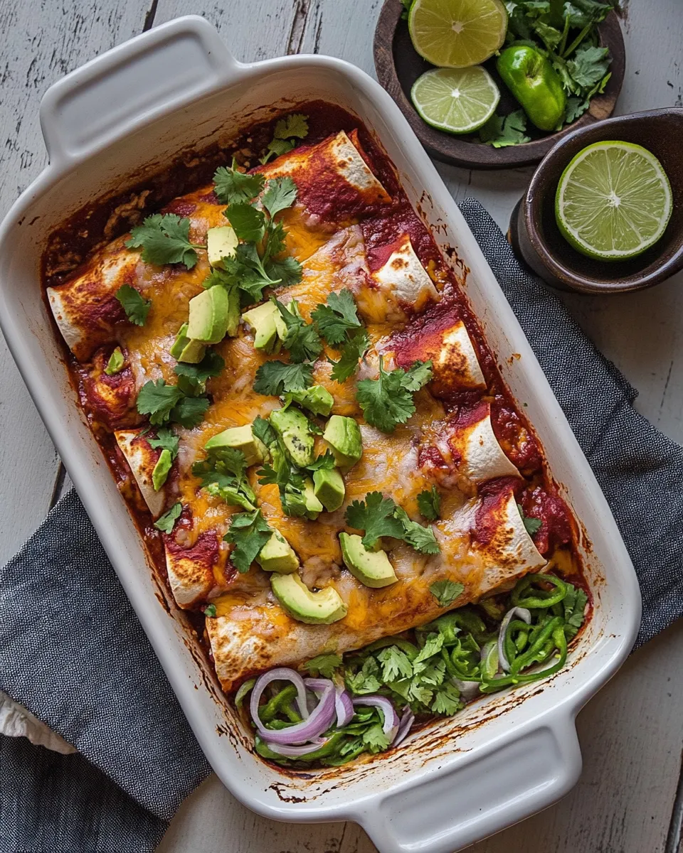 Delicious Chipotle chicken enchiladas plate image