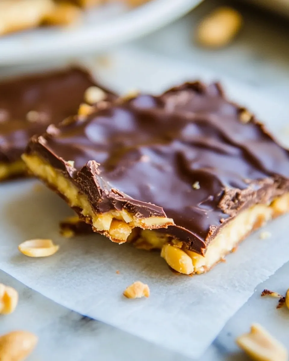 Easy Chocolate-Covered Microwave Peanut Brittle recipe photo