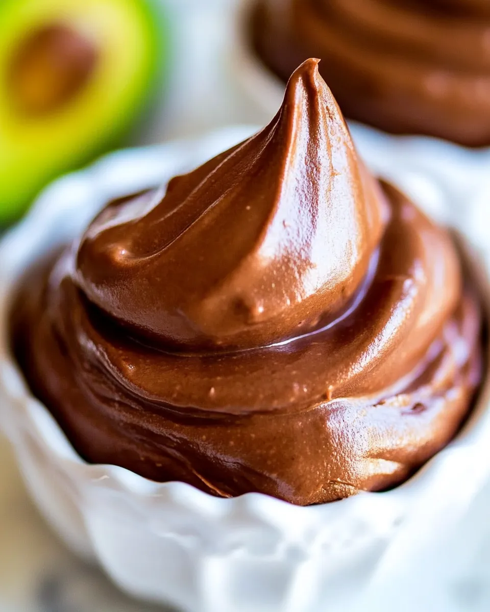 Easy Chocolate Avocado Frosting shot