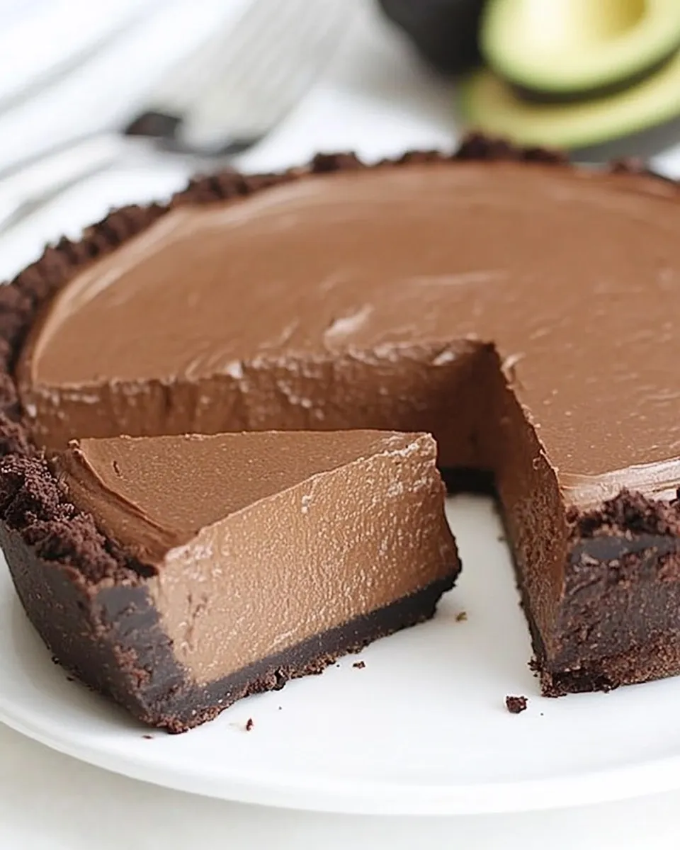 Homemade Chocolate Avocado Pie photo