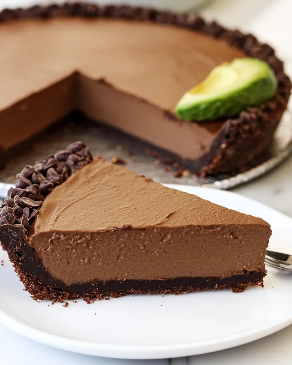 Delicious Chocolate Avocado Pie dish photo