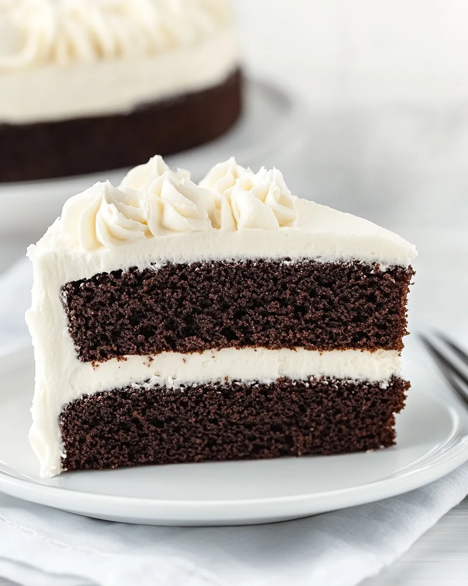 Homemade Chocolate Cake with Whipped Cream Frosting photo