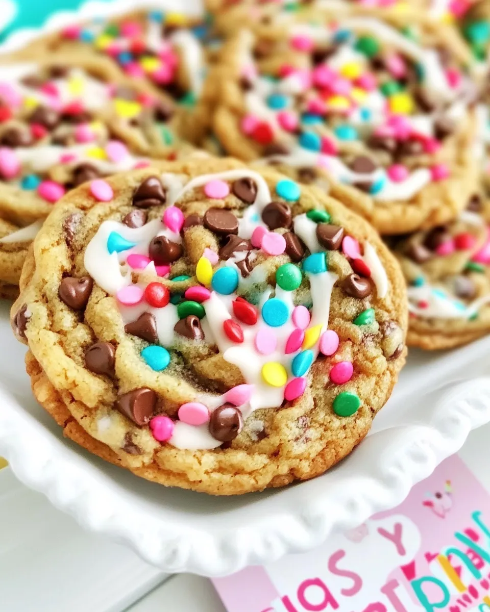 Easy Chocolate Chip Birthday Cookies dish photo