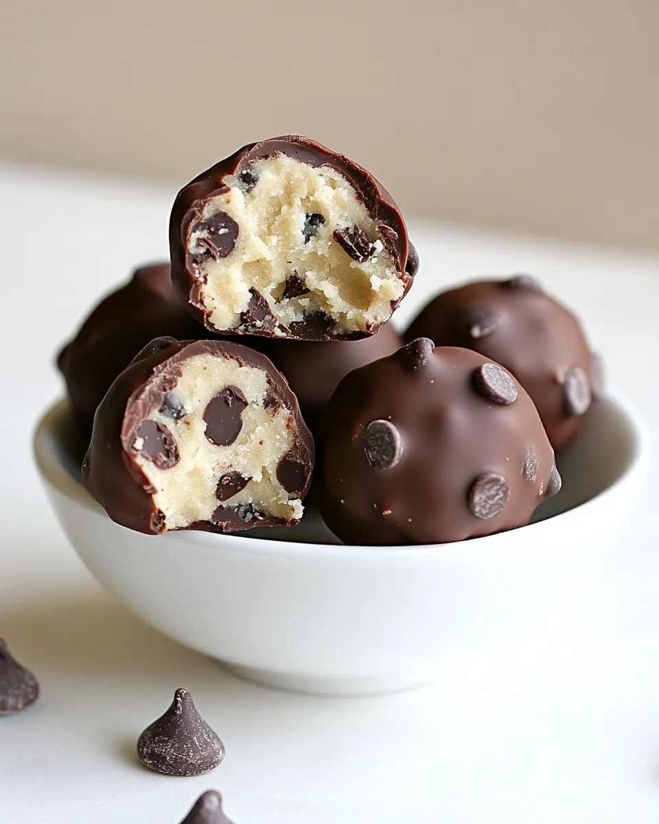 Homemade Chocolate Chip Cookie Dough Truffles photo