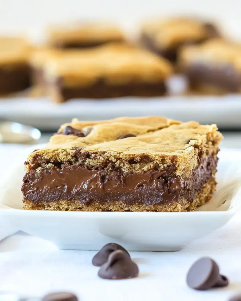 Homemade Chocolate Chip Cookie Mud Hen Bars photo