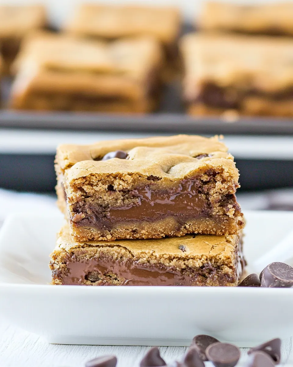 Easy Chocolate Chip Cookie Mud Hen Bars recipe photo
