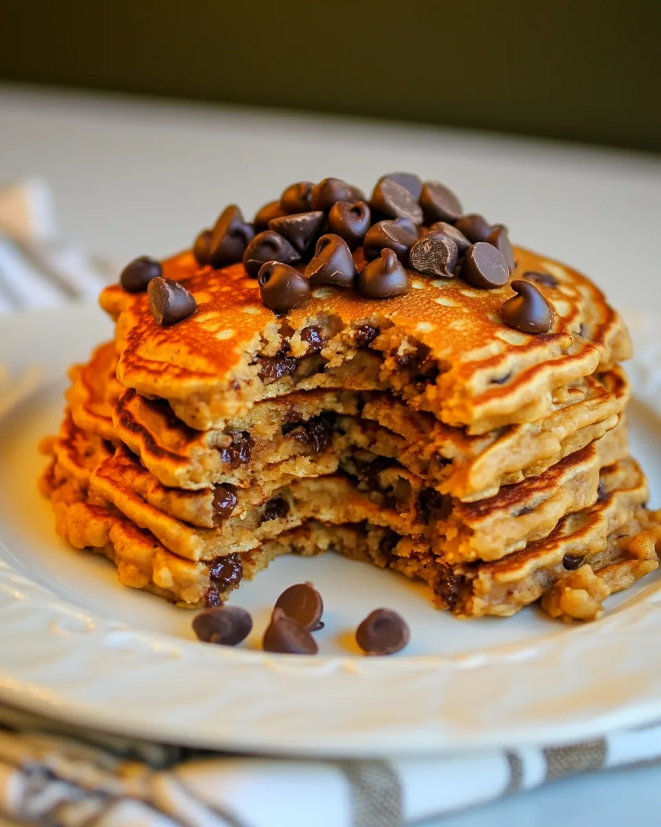 Classic Chocolate Chip Oatmeal Cookie Pancakes dish photo