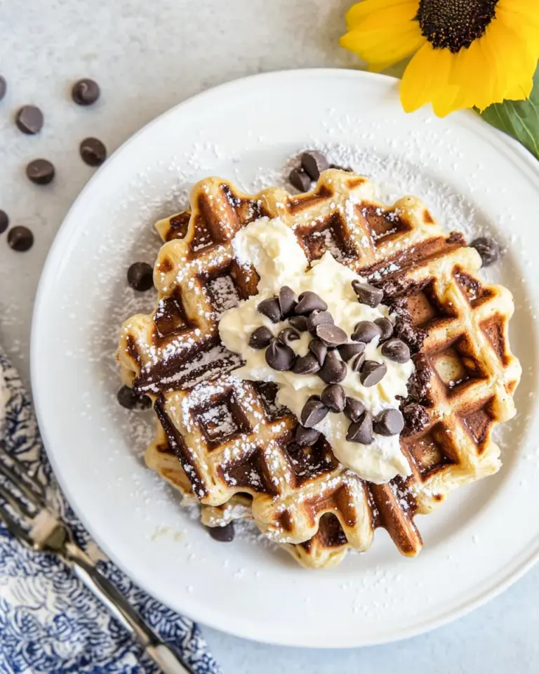 Homemade Chocolate Chip Sourdough Waffles photo