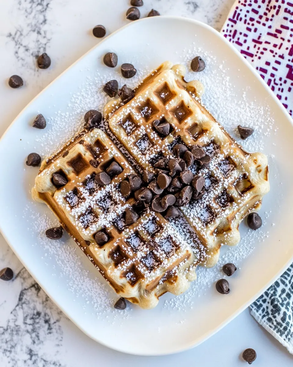 Classic Chocolate Chip Sourdough Waffles image