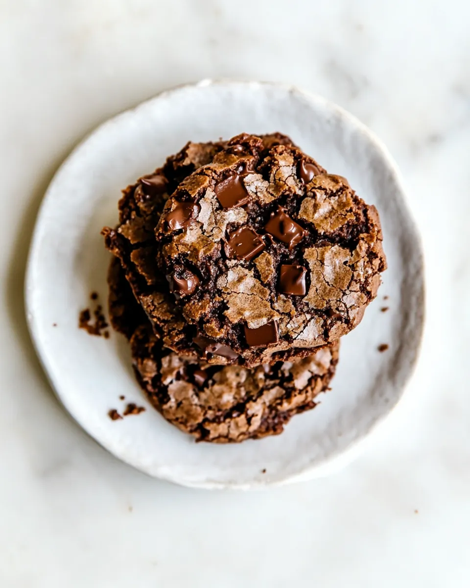 Easy Chocolate Chocolate-Chip Cookies food shot