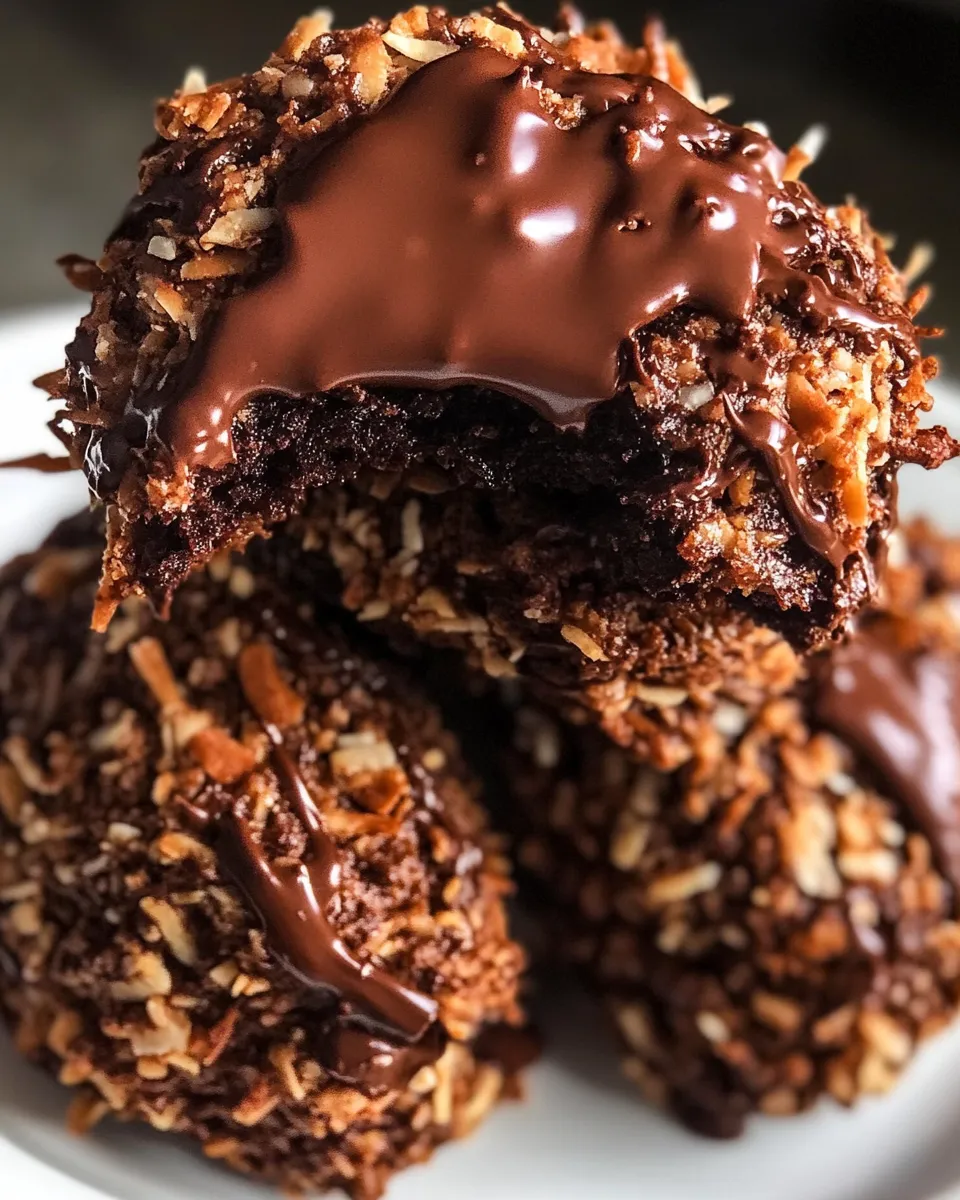 Easy Chocolate Coconut Cookies recipe image