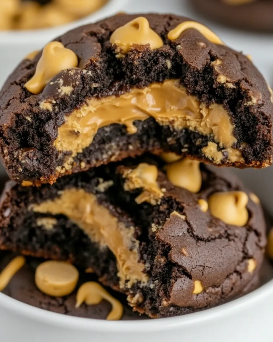 Easy Chocolate Cookies With Peanut Butter Chips recipe image