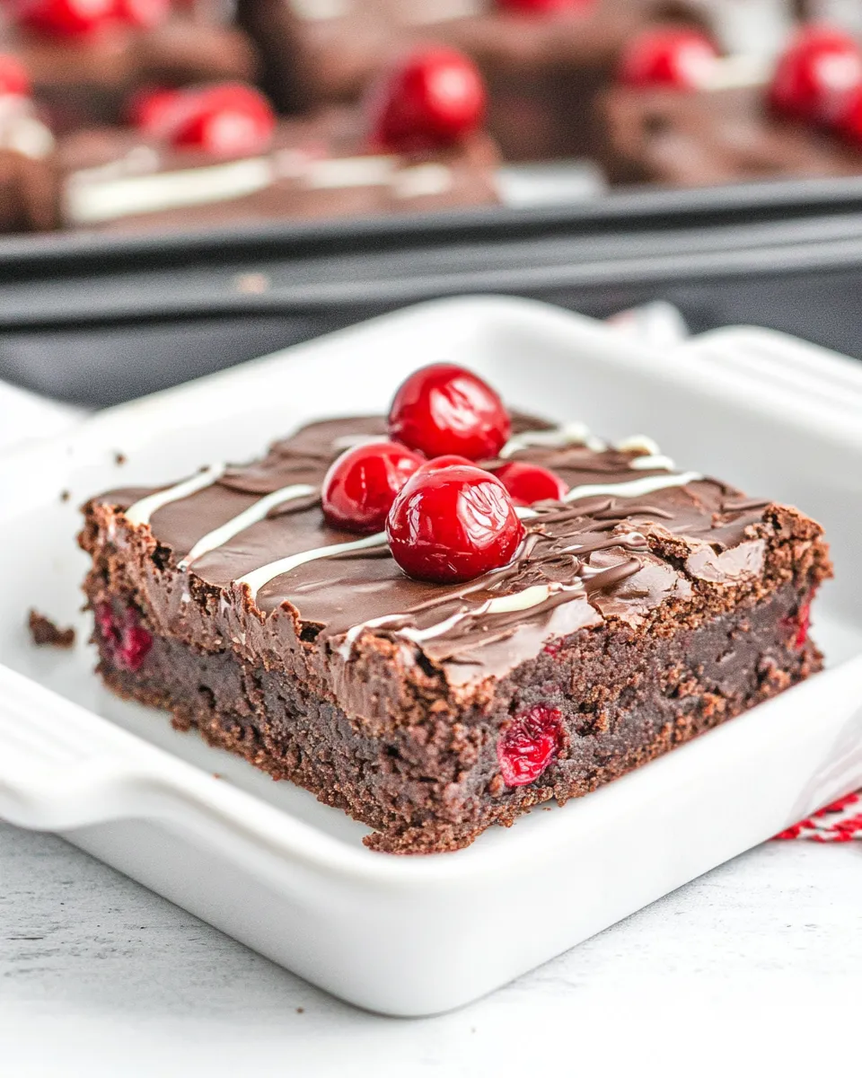 Homemade Chocolate Covered Cherry Brownies photo