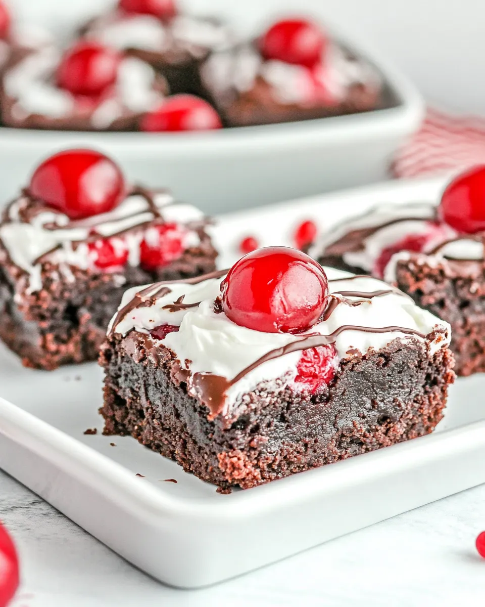 Classic Chocolate Covered Cherry Brownies image