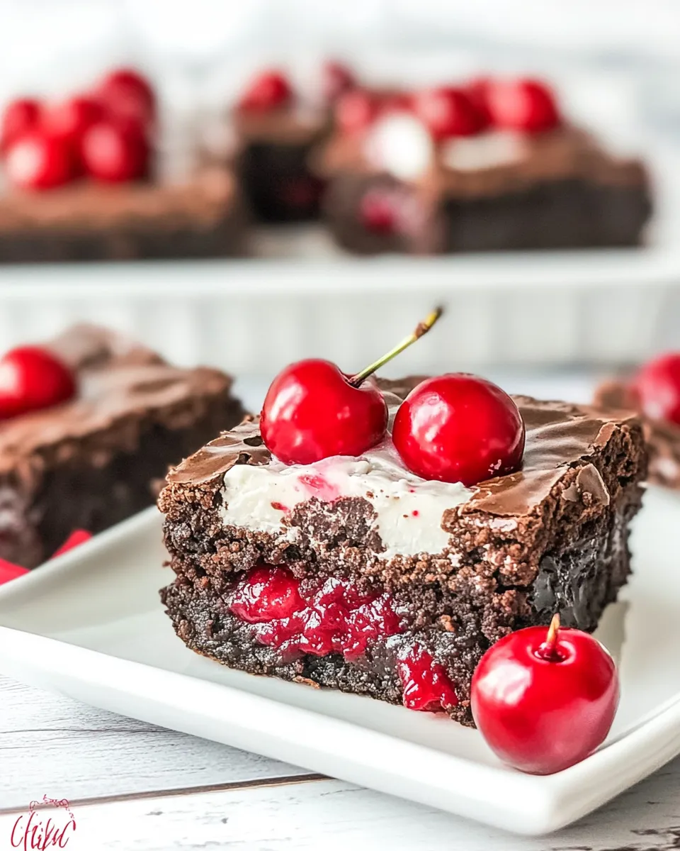 Easy Chocolate Covered Cherry Brownies recipe photo