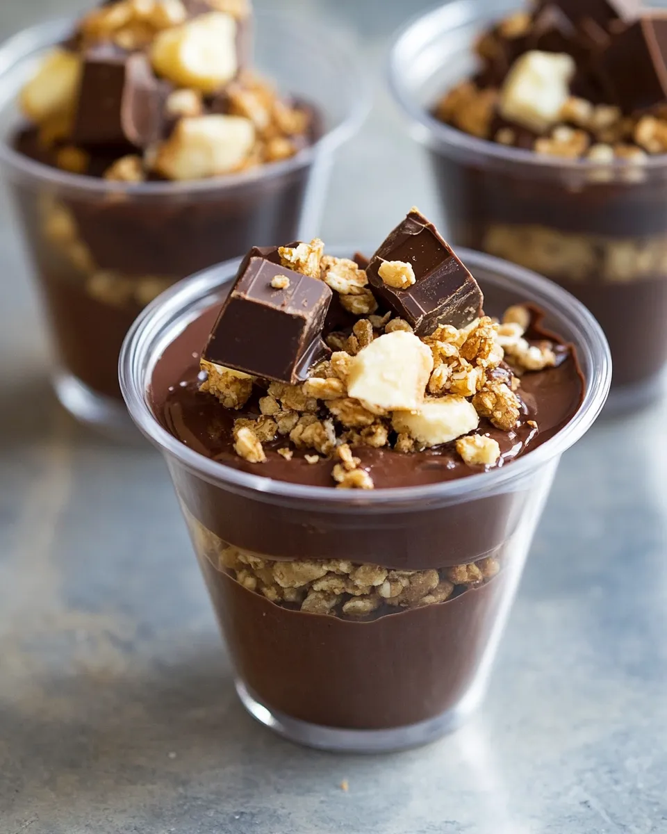 Easy Chocolate Crunch and Elvis Pudding Cups dish photo