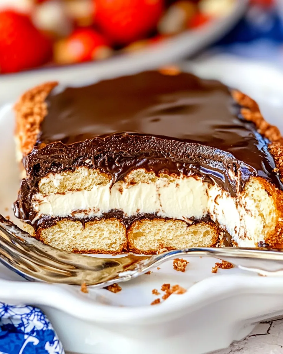 Delicious Chocolate Eclair Cake dish photo