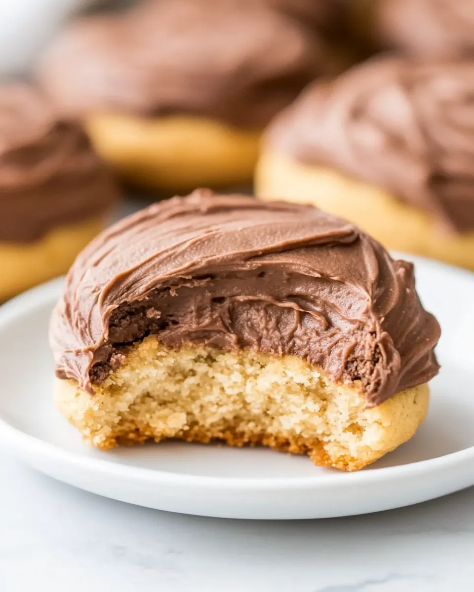 Classic Chocolate Frosted Peanut Butter Cookies recipe image