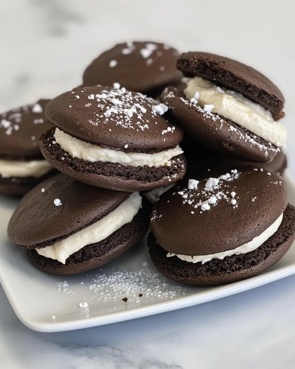 Easy Chocolate Gobs (aka Whoopie Pies) food shot